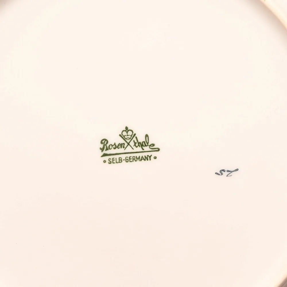 Коллекционная Чайная Тройка «Желтый цветок», Фарфор ROSENTHAL Германия - 1938 год.