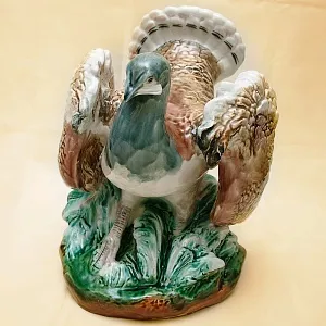 Большая Коллекционная статуэтка «Птица - ДРОФА», Фаянс ЗиК Конаково, СССР 50-е годы.