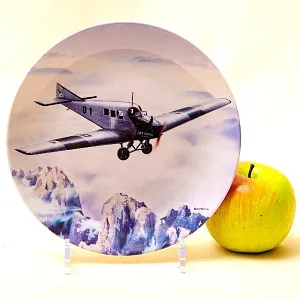 Коллекционная Тарелка «Самолёт - Юнкерс F13 над Долиной Императора» Фарфор, Германия -1995 год.