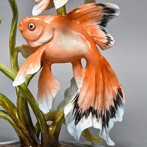Коллекционная Фарфоровая статуэтка «Две золотые рыбки», ROSENTHAL Германия, 1974 - 1982 годы.