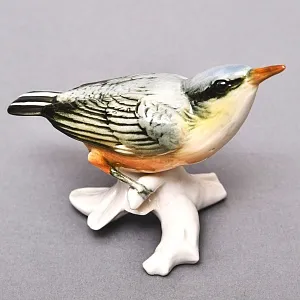 Коллекционная Фарфоровая статуэтка «Птица - Поползень», Карл Энс / Karl Ens, Германия, 50-е годы ХХ века.