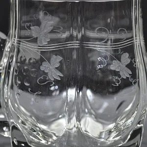 Набор «Виноград» - Хрустальный Графин + 6 -ть Кружек, Silverplate, Германия, 60 -е годы ХХ века.