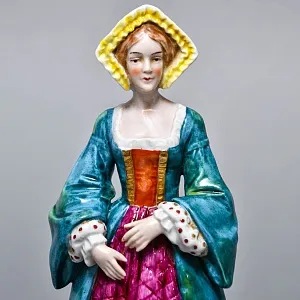 Полная Коллекционная серия Фарфоровых статуэток «Генрих VIII и его шесть жен», Sitzendorf Германия.