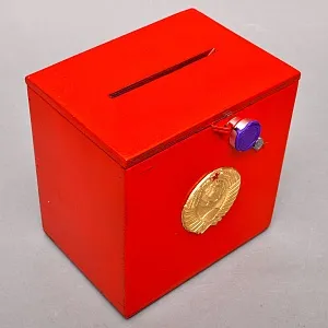 Редкость!!! Оригинальная «Выездная Урна для голосования» - Ящик, Дерево, СССР -1980 г.