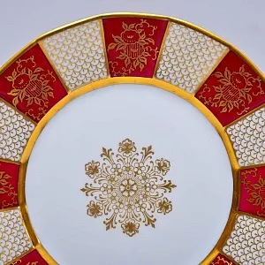 Фарфоровый Набор «Эгоист» - 4 предмета из серии «Золотая снежинка», Furstenberg Германия.