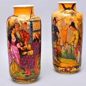 Редкие!!! Большие Антикварные Парные Вазы «Персидские мотивы», Франция VIEUX PARIS.