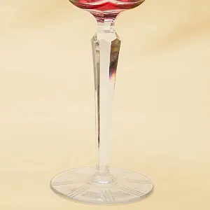 Набор для Вина Графин и 4-е Бокала серия «Portofino» Цветной Хрусталь, Annahütte Германия, 50 -е годы.