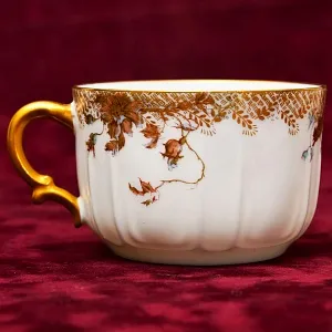 Винтажная Чайно-Кофейная пара + Тарелка (тройка), Фарфор Limoges Франция, 1876 - 1896 годы. 