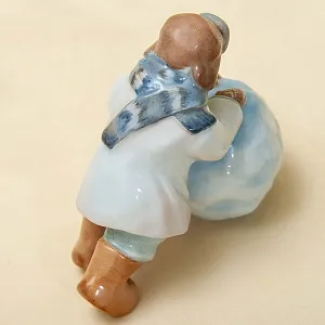 Авторская Коллекционная Фарфоровая Статуэтка «Снежный Ком», Дулёво Россия.