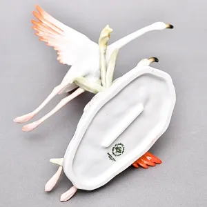 Редкая! Коллекционная статуэтка «Птицы. Два Фламинго в полете», Фарфор ROSENTHAL Германия, 1974 - 1982 годы. 