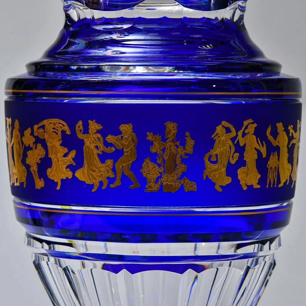 Большая Авторская Коллекционная Ваза «Jupiter. Dance De Flore»,  хрусталь VAL SAINT LAMBERT Бельгия.