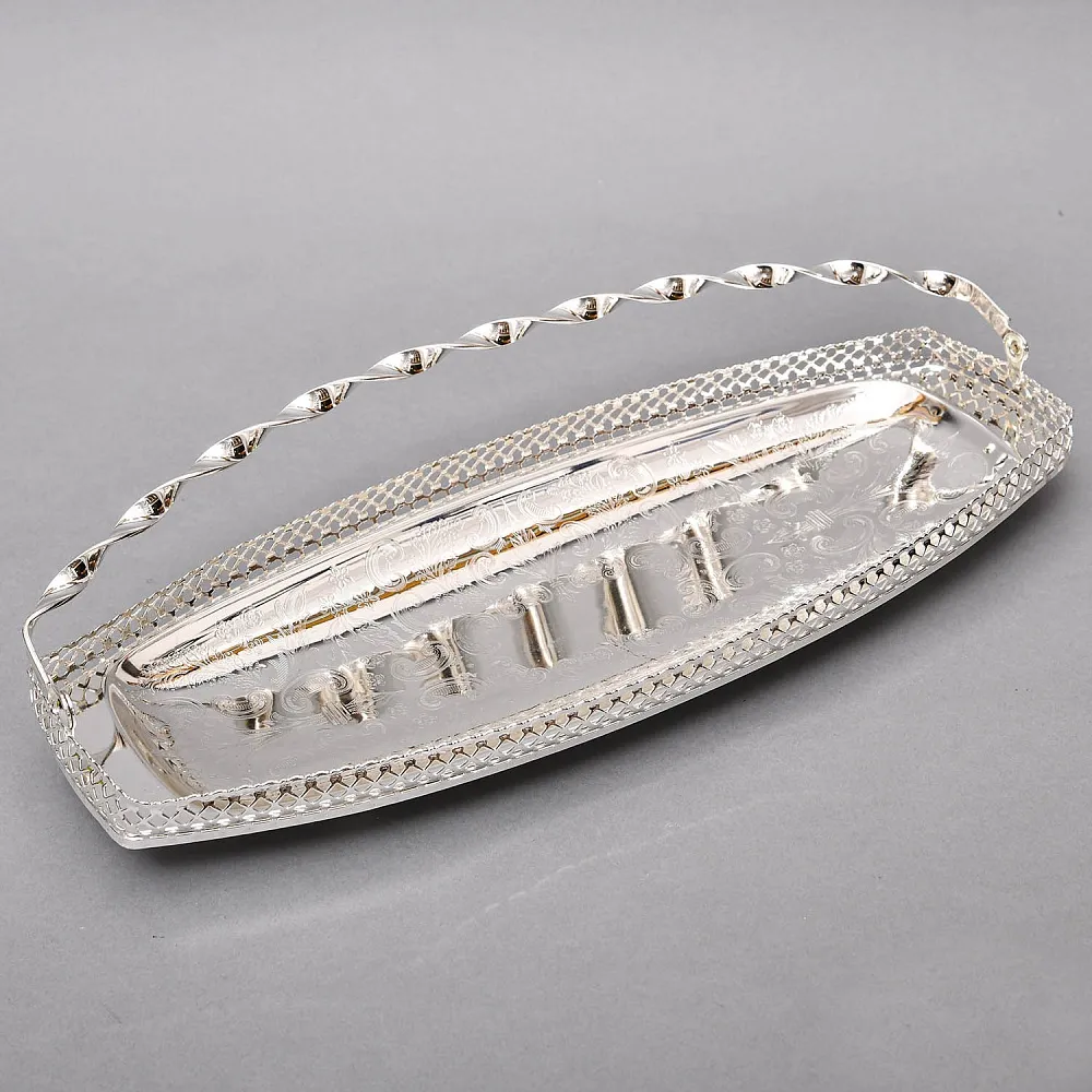 Винтажная Сухарница - Конфетница - Фруктовница, Метал Silverplate, Sheffield Англия, 70-е гг.