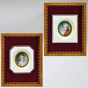 Декоративная Пара - Картина - Панно - Медальон «Юноша и Девушка», Германия.