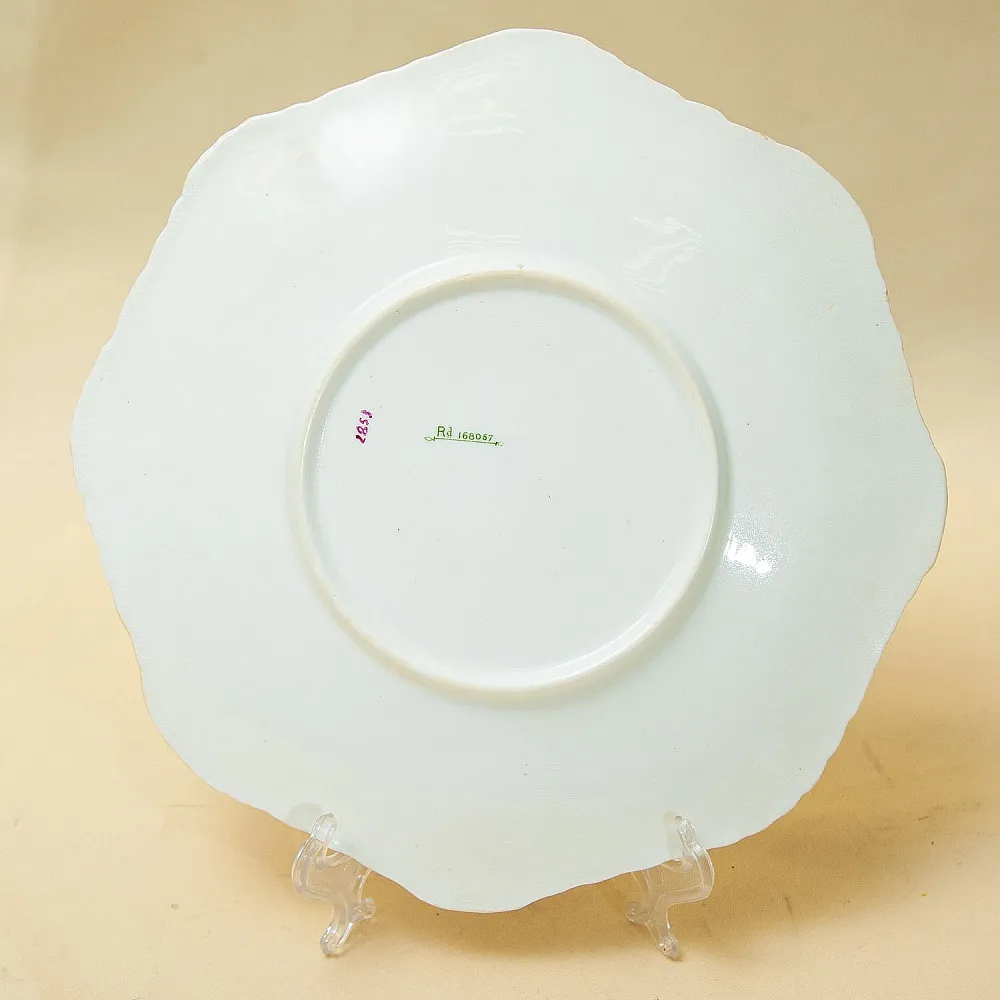 Антикварный Фарфоровый Десертный набор тарелок «Летний сад», Англия, конец ХIX - начало ХХ века.