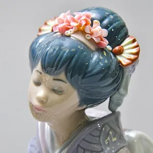Большая Коллекционная Фарфоровая статуэтка «ВЕСНА В ЯПОНИИ», Lladro Испания -1984 год.