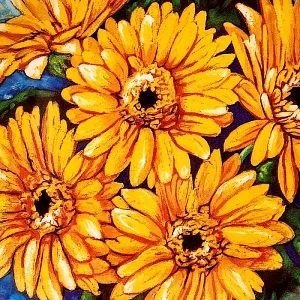 Коллекционная Тарелка «Герберы» Фарфор, Hutschenreuther, Германия -1997 год.