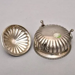 Винтажная Оловянная Сахарница с крышкой, Frieling Zinn Германия конец 60 -х годы ХХ века.