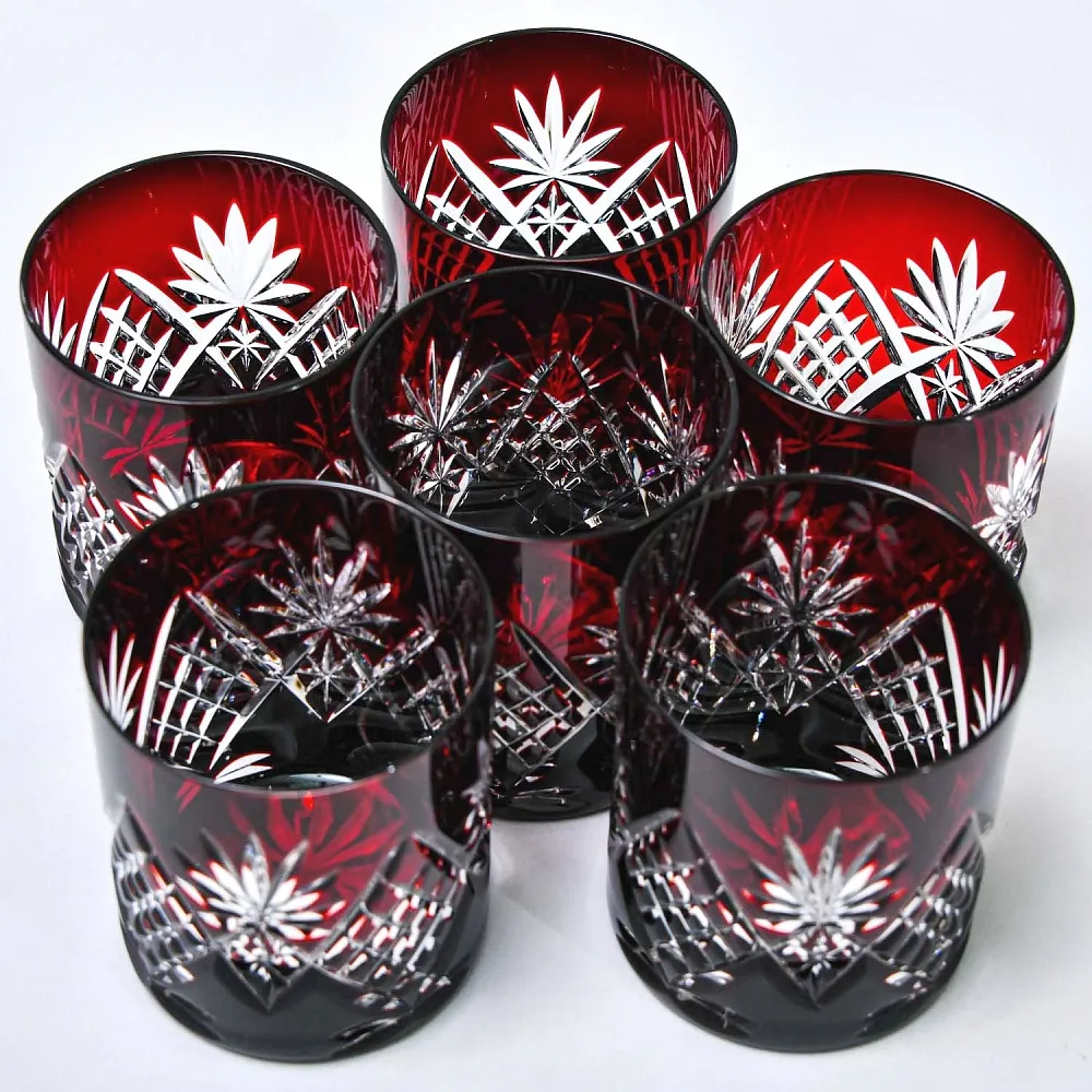 Редкость! «Рубиновый Хрусталь» Набор Стаканы для Виски DOROTHEENHUTTE Германия.