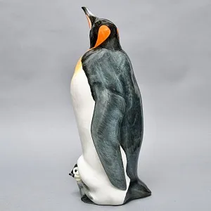 Большая Фарфоровая статуэтка Птицы - «ПИНГВИН С ПИНГВИНЕНКОМ», Hutschenreuther Германия.