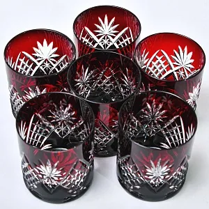 Редкость! «Рубиновый Хрусталь» Набор Стаканы для Виски DOROTHEENHUTTE Германия.