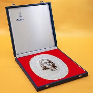 Фарфоровое Панно - Плакетка «Иоганн Себастьян Бах», MEISSEN Германия - 1978 год.