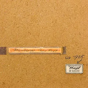 Картина - Портрет - Миниатюра «Старик с трубкой», Доска, Масло, Германия -1965 год.