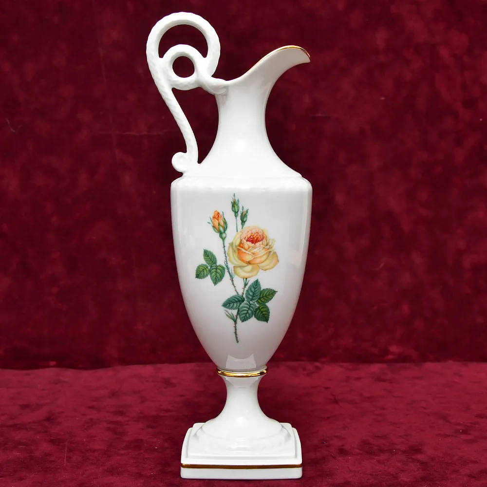Коллекционный Фарфоровый Кувшин - Ваза «Садовые Розы», KAISER Porzellan Германия, 1960 - 1967 годы.