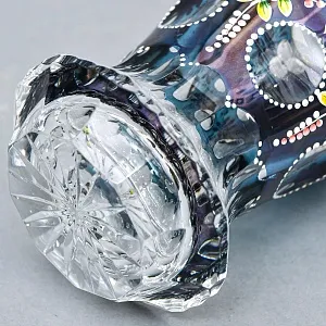 Редкая!!! Коллекционная Ваза - Карандашница, Цветочная Эмалевая роспись, Хрусталь Witti,  Германия 60-е гг.