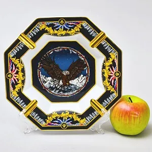 Редкость! «Белоголовый Орлан» -  Коллекционная Фарфоровая Тарелка - Пепельница, VERSACE.