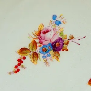 Антикварный Фарфоровый Десертный набор тарелок «Летний сад», Англия, конец ХIX - начало ХХ века.