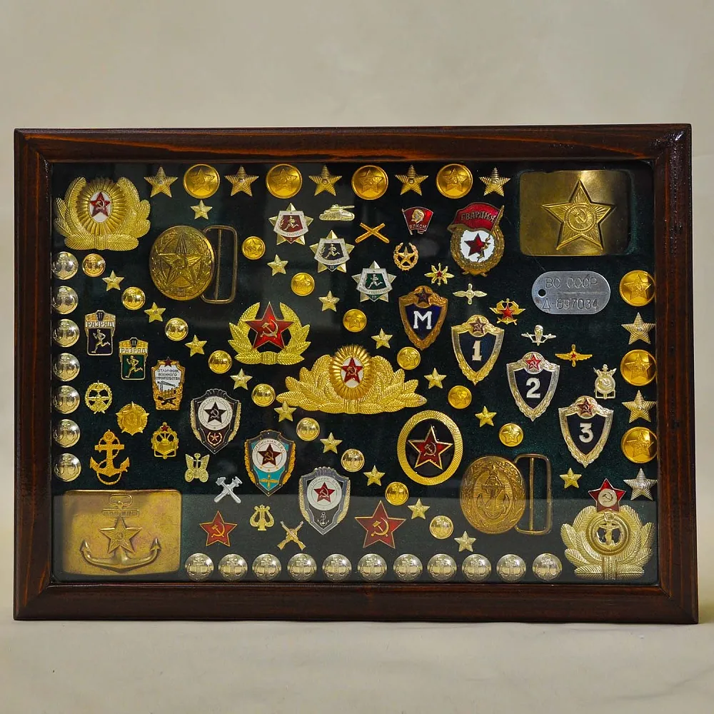 Настенное Панно - Картина «Элементы формы и Знаки отличия ВС СССР», Россия вторая половина ХХ в.
