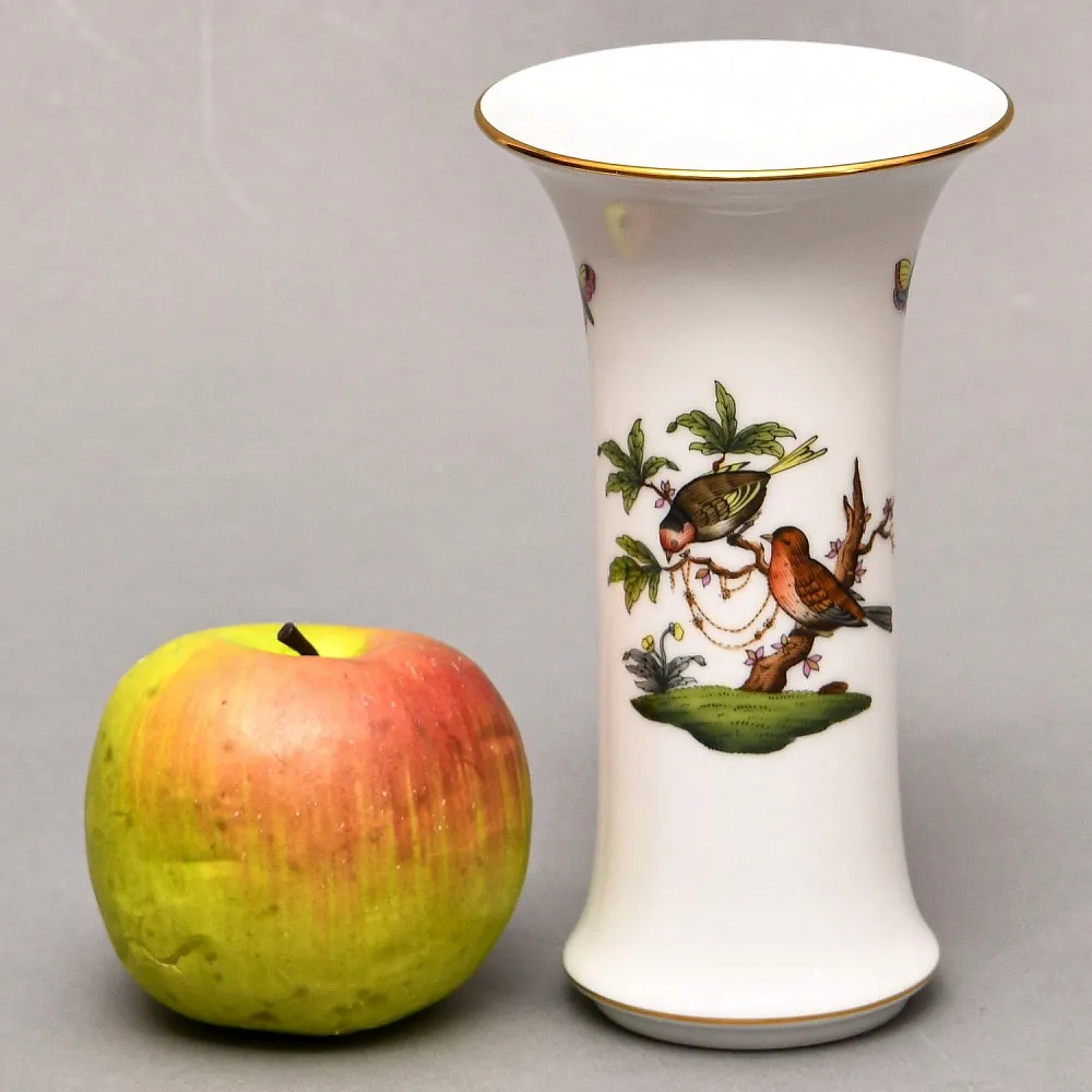 Небольшая Классическая Ваза для цветов «ROTHSHILD BIRDS», Фарфор Herend Венгрия.
