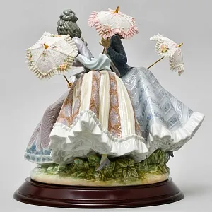 Редкость! Большая Фарфоровая статуэтка «ТРИ СЕСТРЫ», Lladro Испания, 1986 год.
