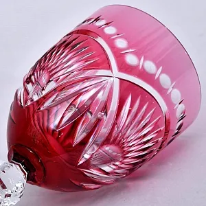 Два Бокала для Вина «Тет-а-Тет» из Цветного Хрусталя,  PEILL und PITZLER Германия, 70 -е годы ХХ века.