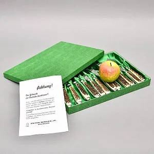 Редкость! Большой Сервировочный Набор для стейка «Охота», Германия, ANTON WINGEN Solingen, 50 -е гг.