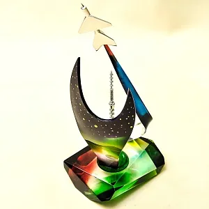 Редкость! Авиация - Памятный Подарок «40 лет Военно - Воздушной Академии им. Ю.А. Гагарина» Металл, Оргстекло - СССР -1980 год.