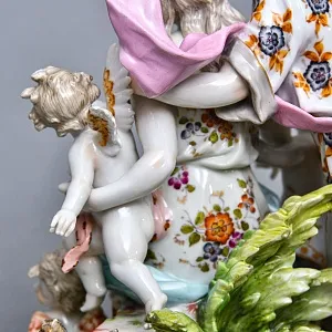 Редкость! Антикварная Фарфоровая статуэтка «ЛЮБОВНАЯ ИДИЛЛИЯ», VOLKSTEDTER Германия.