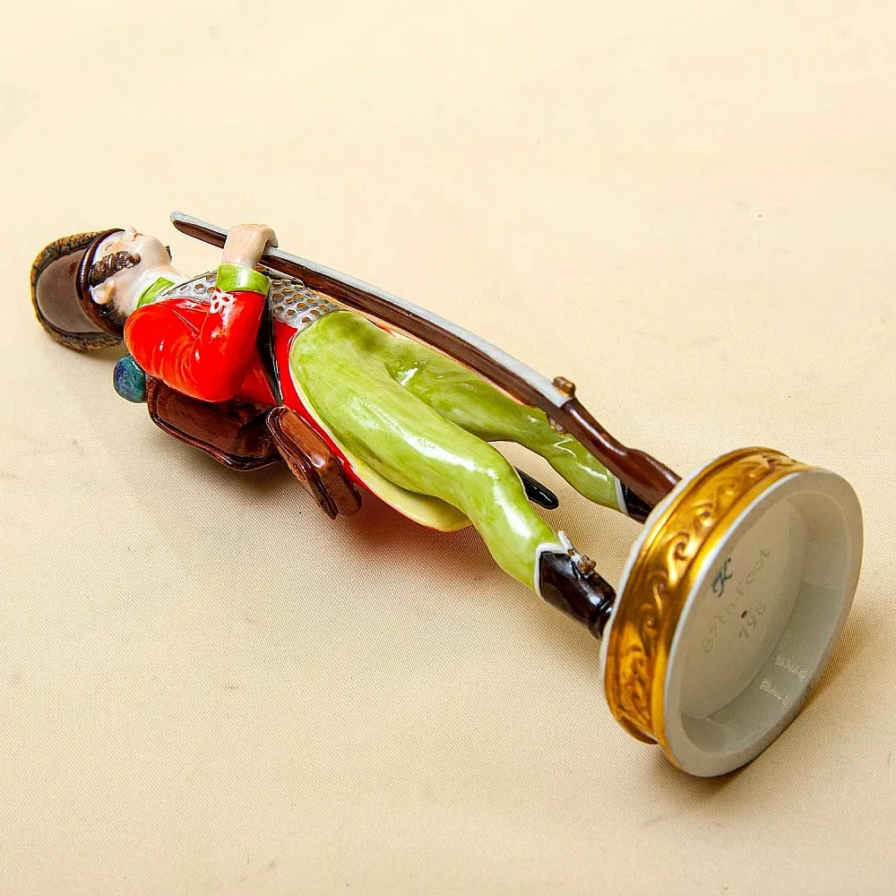 Редкая Коллекционная статуэтка «Солдат 87-го пехотного полка», Фарфор, RUDOLF KAMMER, Германия.