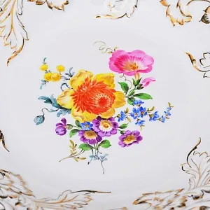 Антикварное Блюдо - Тарелка «Мейсенский букет», Фарфор MEISSEN Германия.