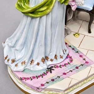 Коллекционная Фарфоровая статуэтка «Наполеон Бонапарт и Луиза Прусская» Scheibe-Alsbach Германия. 