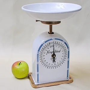 Редкость! Старинные Кухонные Весы в Фарфоровом корпусе KRUPS IDEAL, Германия -1915 год.