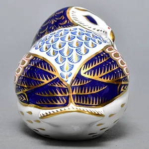 Коллекционное Пресс - Папье, Фарфоровая Статуэтка «СОВА», Royal Crown Derby, Англия, 80-е гг. 