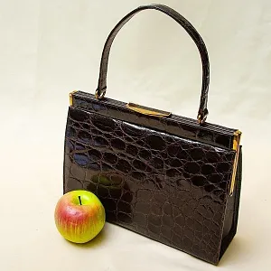 Дамская Сумка из Натуральной Крокодиловой Кожи Западная Германия 50-гг.