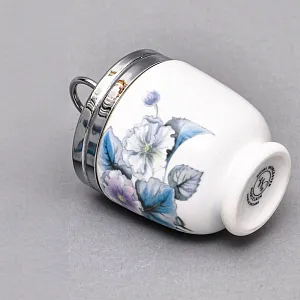 Фарфоровый Кодлер на 1 яйцо «Яблоневый цвет» для приготовления яиц,  ROYAL WORCHESTER, Англия.