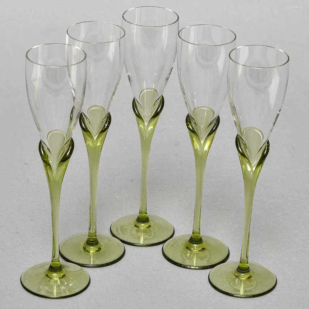 Рюмки из коллекции «Papyrus» - 5 шт., Хрусталь Rosenthal Studio Line, Германия - 1960 -1969 годы.