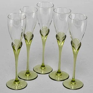 Рюмки из коллекции «Papyrus» - 5 шт., Хрусталь Rosenthal Studio Line, Германия - 1960 -1969 годы.