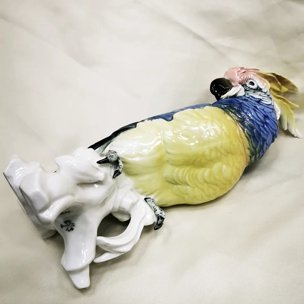 Фарфоровая статуэтка Птица - «Попугай - Какаду» Н -28 см., Карл Энс / Karl Ens,  Германия, 50-е гг.