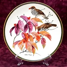 Коллекционная Тарелка - Блюдо «Лесные Дрозды» Фарфор, WEDGWOOD Англия 1977 год.
