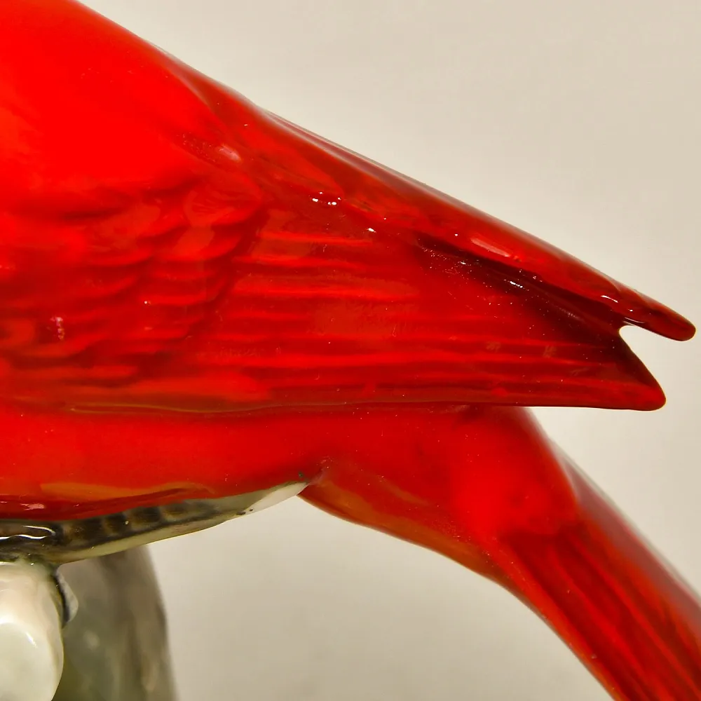 Коллекционная Фарфоровая Статуэтка «ПТИЦА - КАРДИНАЛ», Hutschenreuther Германия, 1968 - 1970 годы.