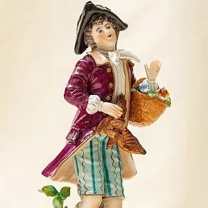 Парные Фарфоровые статуэтки «Сельская Ярмарка» Н-22см. SITZENDORF, Германия - 50гг..